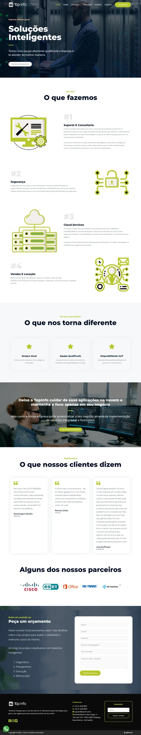 Layout WordPress Top Info